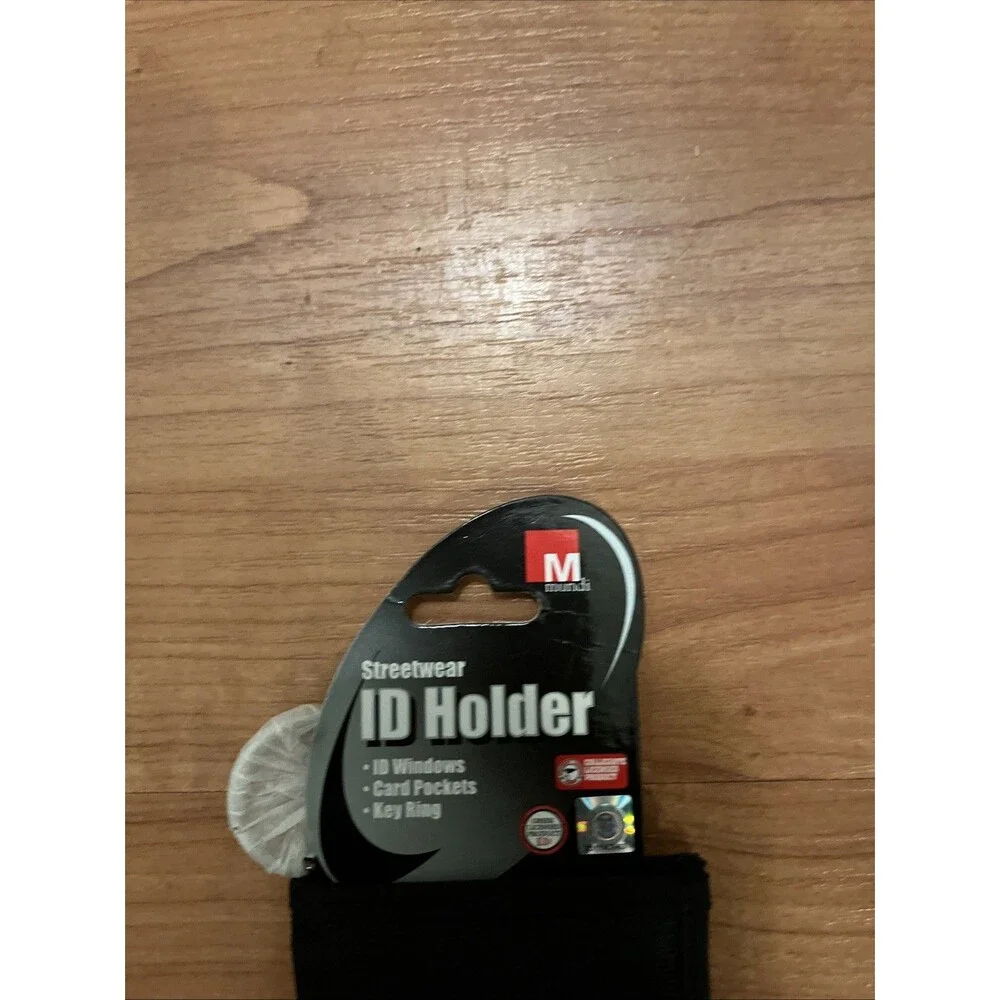 Streetwear Id Holder Maryland Terripans Canvas Id Window Key Ring Black